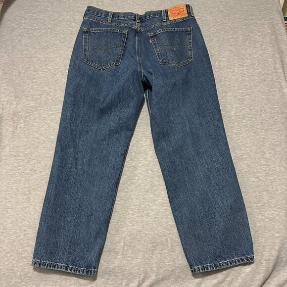 Levis 550 Jeans Mens 38x29 Relaxed Straight Blue Medium Wash 100% Cotton Denim - Picture 13 of 16